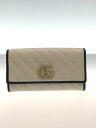 【中古】GUCCI◆グッチ/GGマーモント/レザー/CRM/レディース/573809【服飾雑貨他】