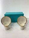 【中古】TIFFANY&Co.◆カップ&ソーサー/2点セット/WHT【キッチン用品】