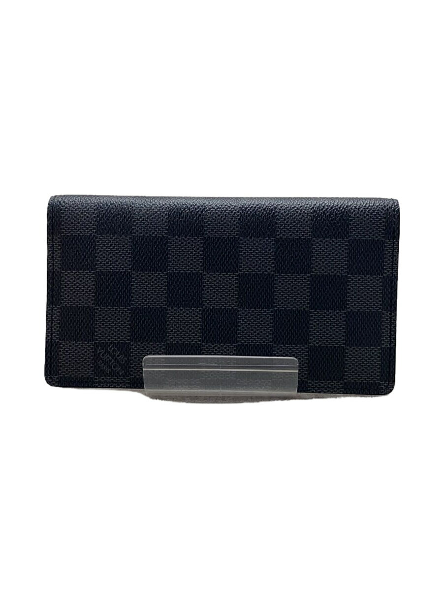 【中古】LOUIS VUITTON◆アジェンダポッシュ_ダミエ・グラフィット_BLK/--/BLK/総柄/メンズ【服飾雑貨他】