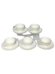 【中古】Noritake◆ノリタケ/カップ&ソーサー/5点セット/WHT/ボーンチャイナ9810【キッチン用品】