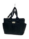 【中古】MARC BY MARC JACOBS◆キルティングロゴトートバッグ/マザーズバッグ/ナイロン/ブラック//【バッグ】(4)