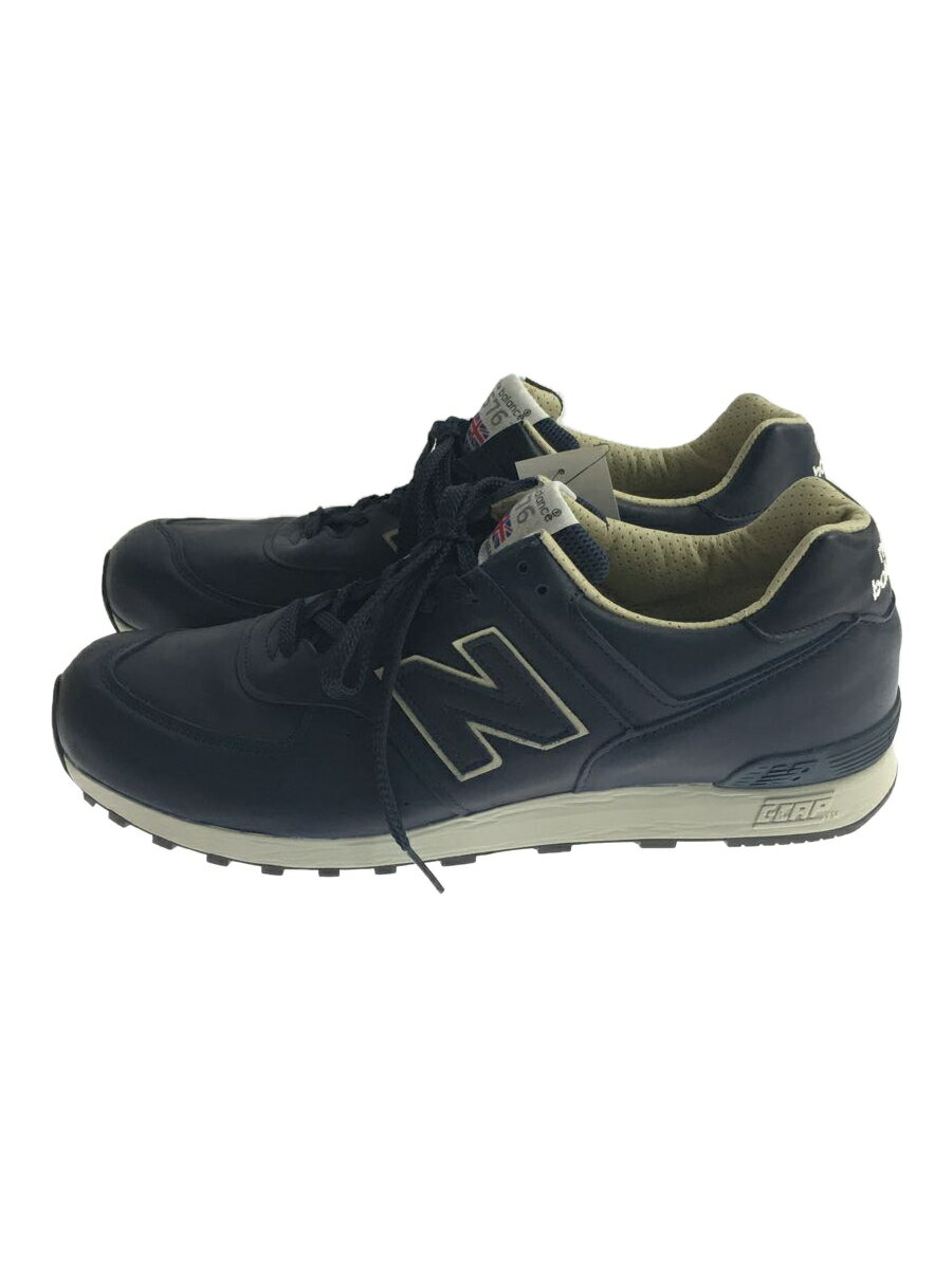 【中古】NEW BALANCE◆ニューバランス/M576/--/NVY/レザー【シューズ】