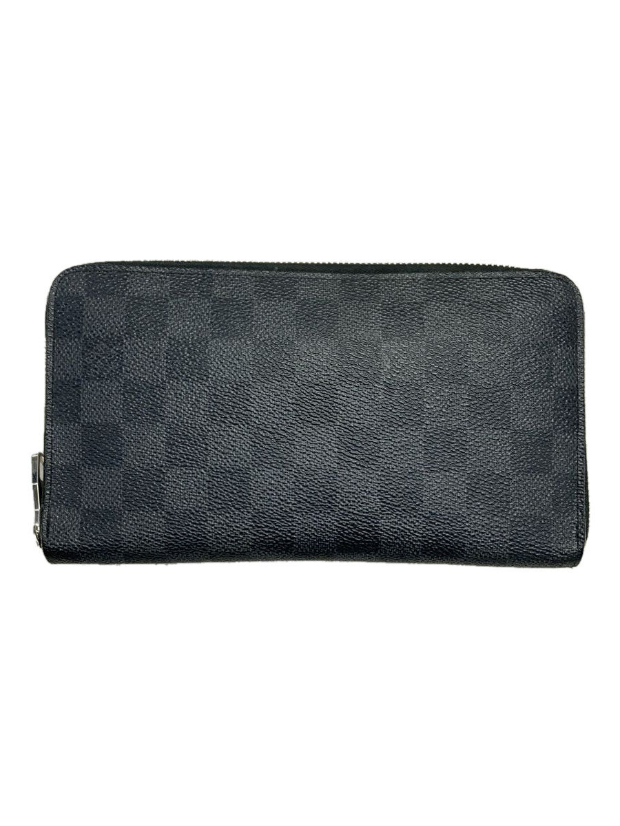 【中古】LOUIS VUITTON◆ジッピー・オーガナイザー_ダミエ・グラフィット_BLK/PVC/BLK/メンズ【服飾雑貨他】