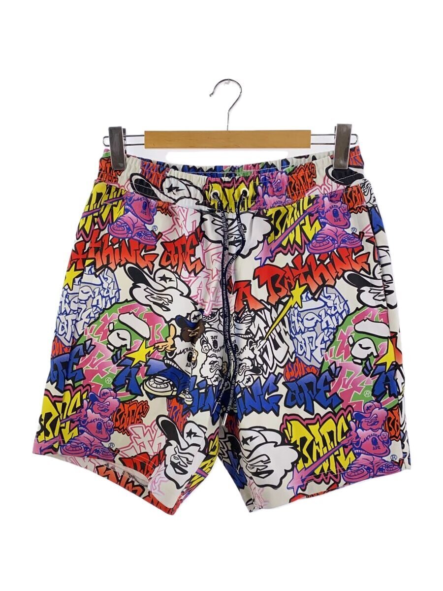 【中古】A BATHING APE◆ショートパンツ/M/--/マルチカラー/総柄/001SPJ301056I【メンズウェア】
