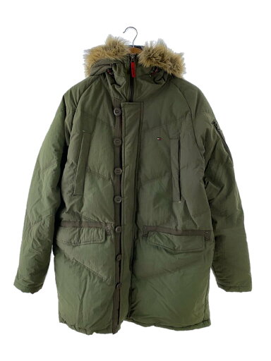 【中古】TOMMY HILFIGER◆ダウンジャケット/L/ナイロン/GRN/無地【メンズウェア】 【中古】TOMMY HILFIGER◆ダウンジャケット/L/ナイロン/GRN/無地【メンズウェア】
