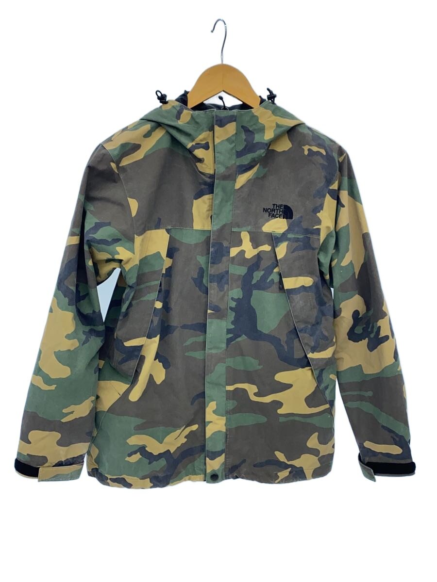 【中古】THE NORTH FACE◆NOVELTY SCOOP JACKET_ノヴェルティスクープジャケット/S/ナイロン/KHK/カモフラ//【メンズウェア】