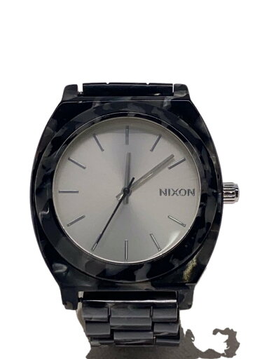 【中古】NIXON◆THE TIME TELLER ACETATE/クォーツ腕時計/アナログ/シルバー/ブラック【服飾雑貨他】 【中古】NIXON◆THE TIME TELLER ACETATE/クォーツ腕時計/アナログ/シルバー/ブラック【服飾雑貨他】