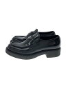 【中古】PRADA◆ローファー/UK6.5/BLK/レザー/2DE127【シューズ】