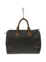 【中古】LOUIS VUITTON◆2)スピーディ30_モノグラム・キャンバス_BRW/PVC/BRW【バッグ】