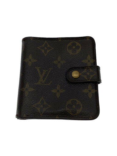 【中古】LOUIS VUITTON◆コンパクト・ジップ_モノグラム・キャンバス_BRW/PVC/BRW/総柄/レディース【服飾雑貨他】 【中古】LOUIS VUITTON◆コンパクト・ジップ_モノグラム・キャンバス_BRW/PVC/BRW/総柄/レディース【服飾雑貨他】