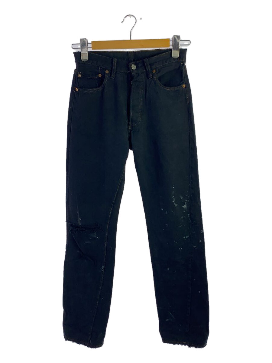 【中古】Levi’s◆ブーツカットパンツ/--/コットン/BLK/無地【メンズウェア】