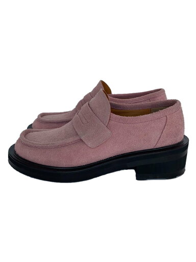 【中古】JieDa◆ローファー/41/PNK/スウェード【シューズ】 【中古】JieDa◆ローファー/41/PNK/スウェード【シューズ】