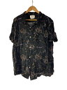 【中古】STUSSY◆半袖シャツ/XL/レーヨン/BLK【メンズウェア】(4)