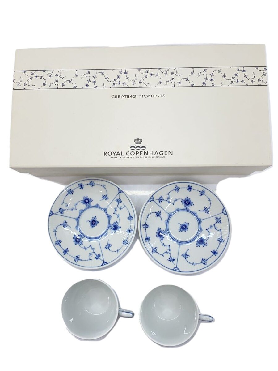 【中古】ROYAL COPENHAGEN◆カップ&ソーサー/2点セット/WHT//【キッチン用品】