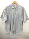 【中古】stein◆OVERSIZED SS SHIRTオーバーサイズ半袖シャツ/M/コットン/GRY/ST.548-1【メンズウェア】