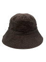 【中古】KIJIMA TAKAYUKI◆バケットハット/--/コットン/BRW/無地/メンズ/201106//【服飾雑貨他】