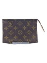 【中古】LOUIS VUITTON◆ポッシュ・トワレット15_モノグラム・キャンバス_ブラウン/PVC/ブラウン【バッグ】