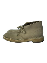 【中古】Clarks◆チャッカブーツ/26cm/BEG/261658027075【シューズ】