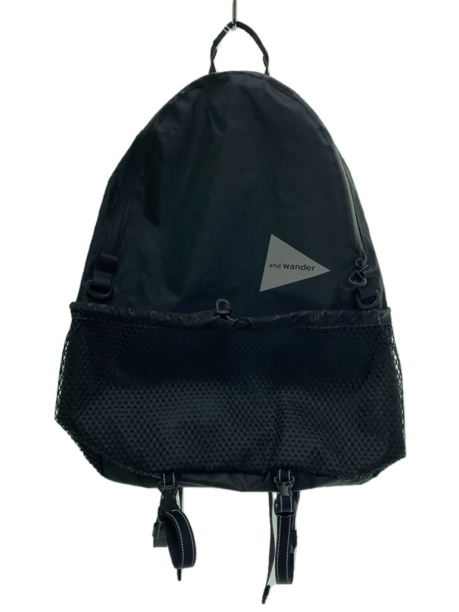 【中古】and wander◆ショルダーバッグ/ナイロン/BLK//【バッグ】