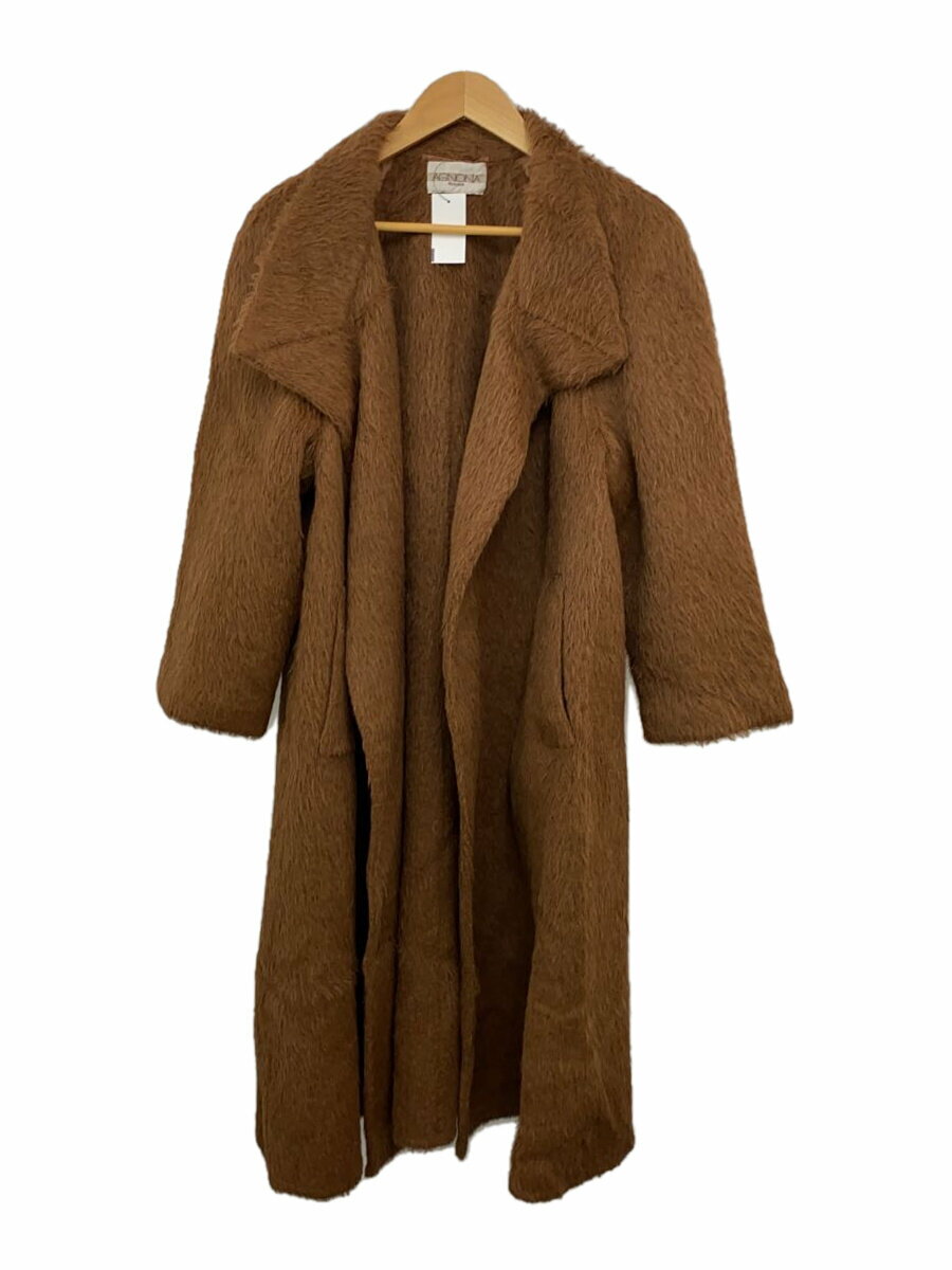 【中古】Agnona◆コート/38/アルパカ/BRW【レディースウェア】