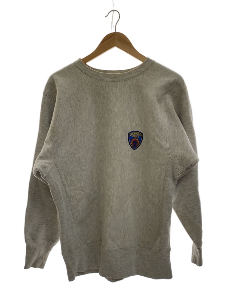 【中古】Champion◆スウェット/L/コットン/GRY/無地90s/USA製 /REVERSE WEAVE/背中...