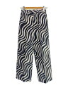 【中古】MAISON SPECIAL◆ウェーブプリントパンツ/ワイドパンツ/36/ポリエステル/ブラック/21211465123【レディースウェア】