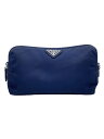【中古】PRADA◆ポーチ/ナイロン/NVY/1NE693【バッグ】