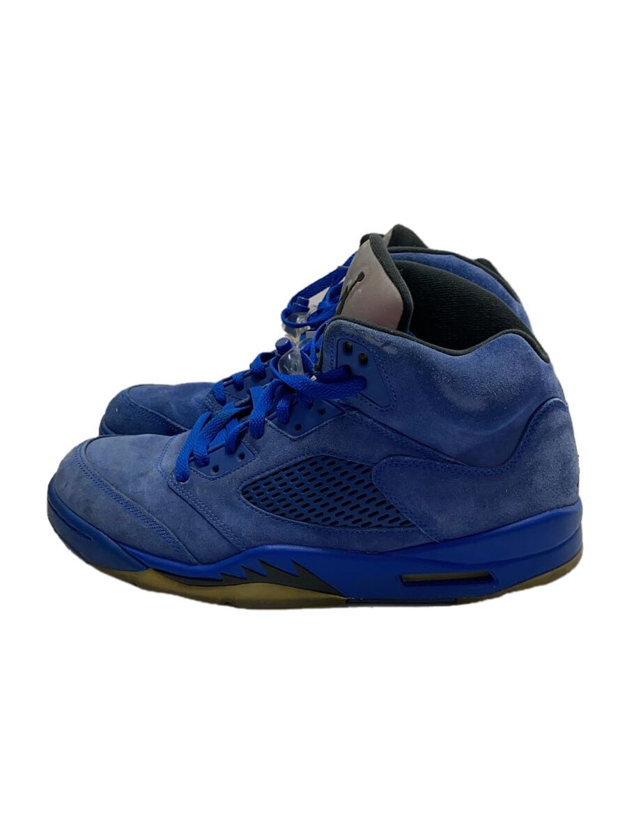 NIKE◆AIR JORDAN 5 RETRO/エアジョーダンレトロ/ブルー/136027-401/28.5cm/BLU