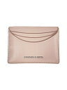 【中古】CHARLES&KEITH◆カードケース/レザー/PNK/無地/レディース【服飾雑貨他】