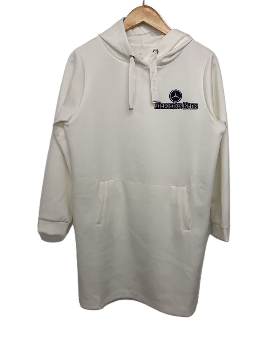 【中古】adabat◆パーカー/40/ポリエステル/WHT【レディースウェア】