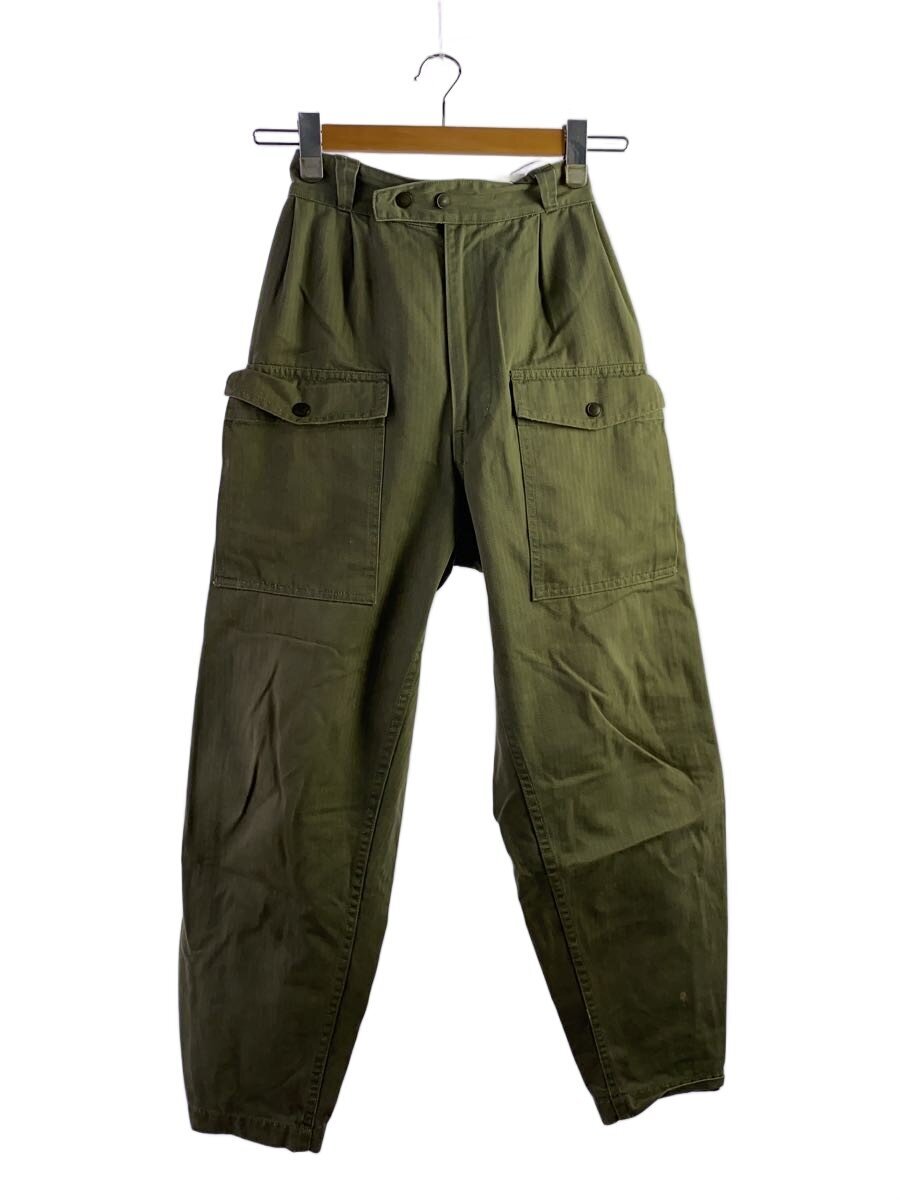 【中古】TICCA◆イタリア軍/ヘリンボーン/カーゴパンツ/ボトム/O/コットン/KHK/TAIS-233【レディースウェア】