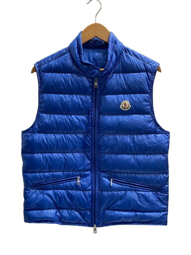 【中古】MONCLER◆ダウンベスト/2/ポリエステル/ブルー/無地/510914336199【メンズウェア】 【中古】MONCLER◆ダウンベスト/2/ポリエステル/ブルー/無地/510914336199【メンズウェア】