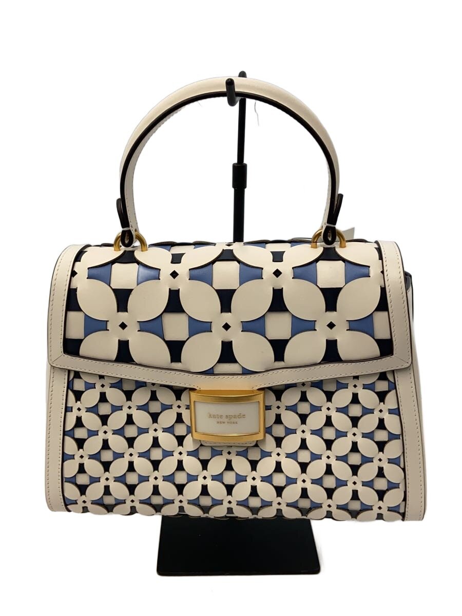 KATE SPADE - 【中古】kate spade new york◆ハンドバッグ/--/WHT/花柄【バッグ】