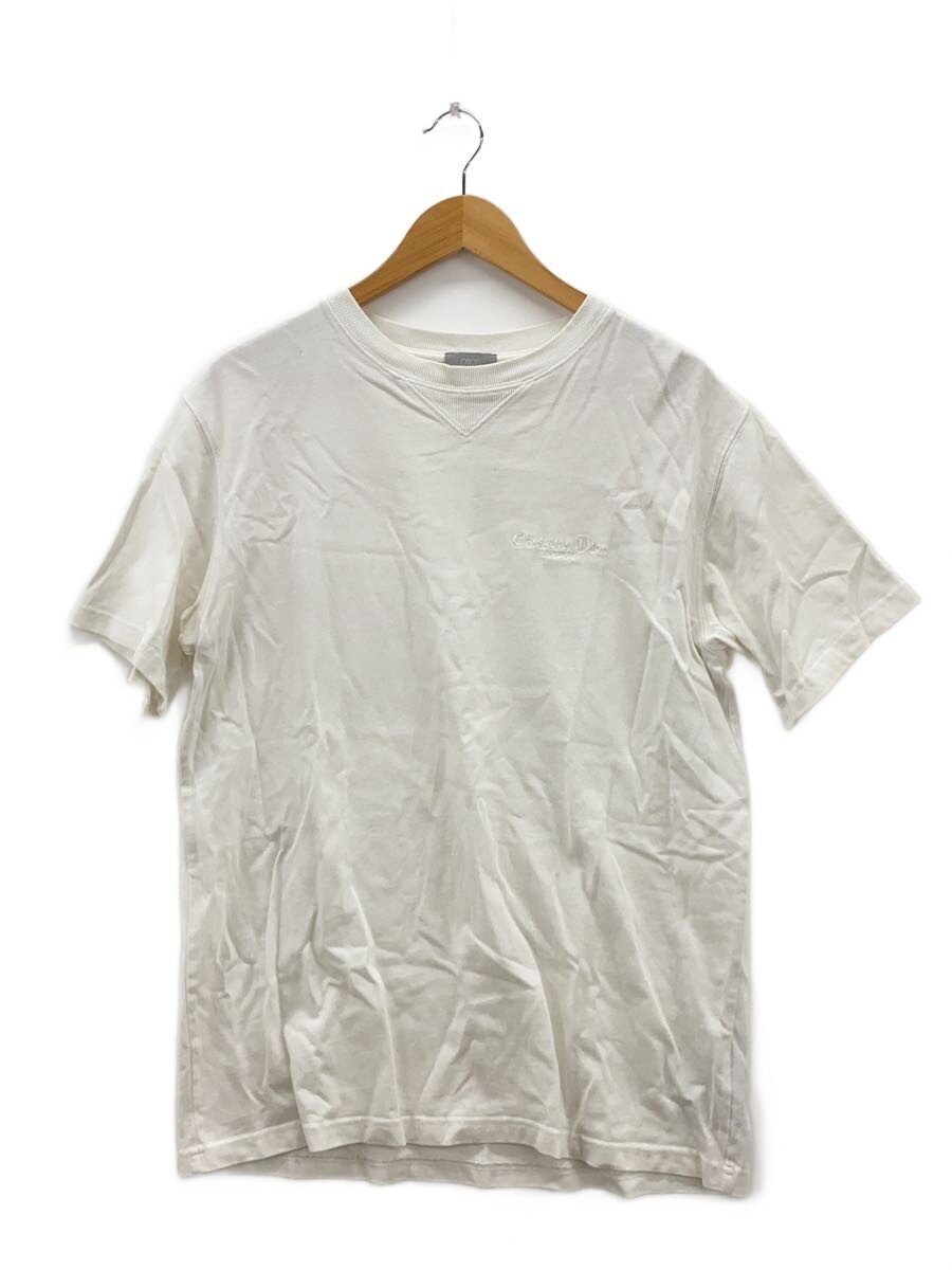 【中古】Dior HOMME◆ロゴ/ラウンドネックTシャツ/M/コットン/WHT/313J696B0554【メンズウェア】