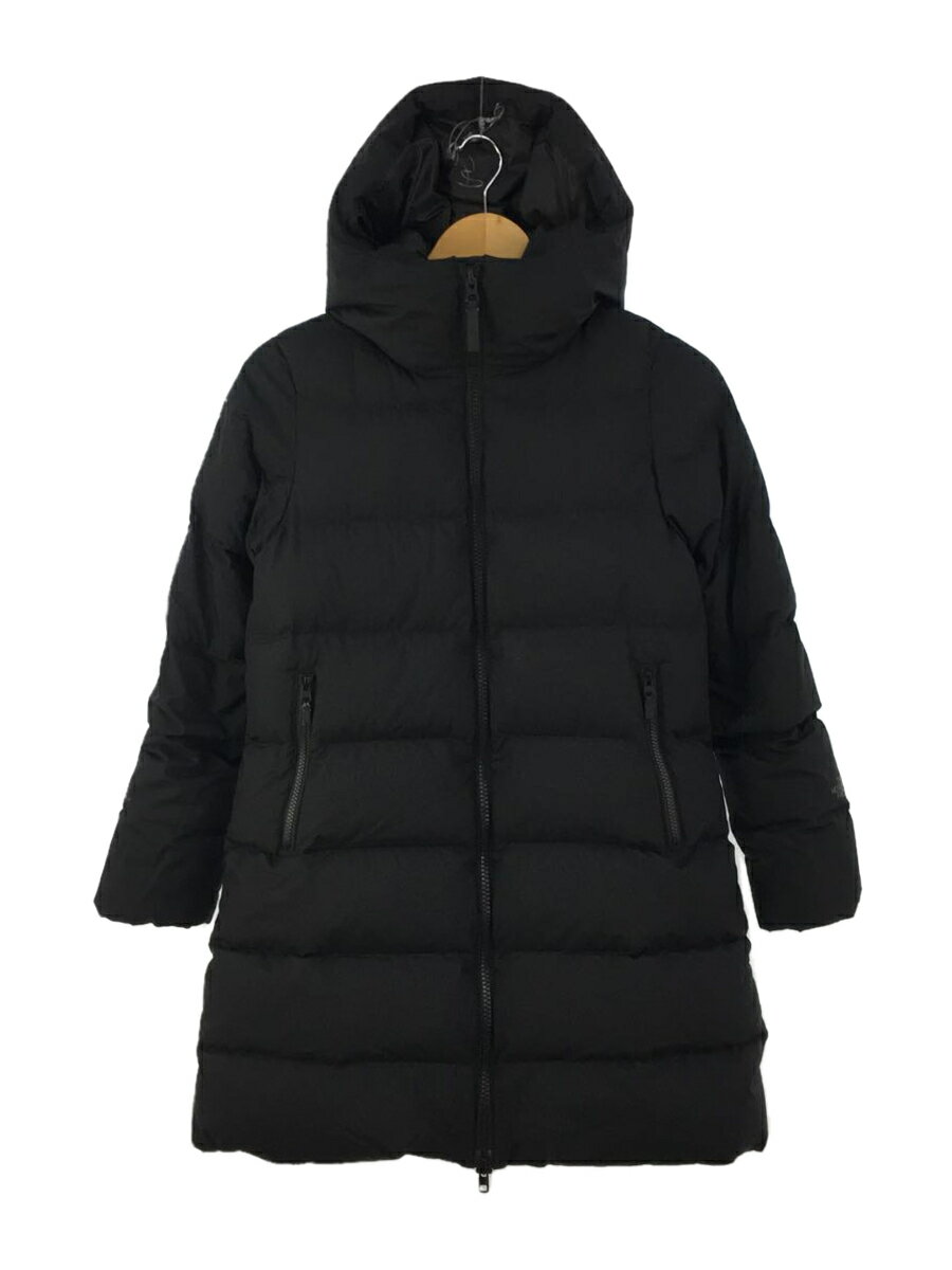 【中古】THE NORTH FACE◆WS DOWN SHELL COAT_ウインドストッパーダウンシェルコート/S/ナイロン/BLK【レディースウェア】