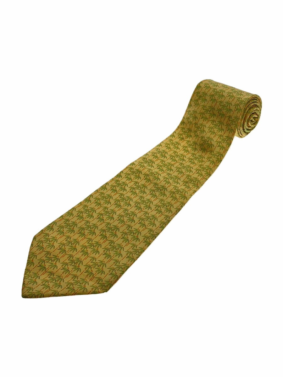 【中古】Salvatore Ferragamo◆ネクタイ/シルク/YLW/総柄/メンズ【服飾雑貨他】