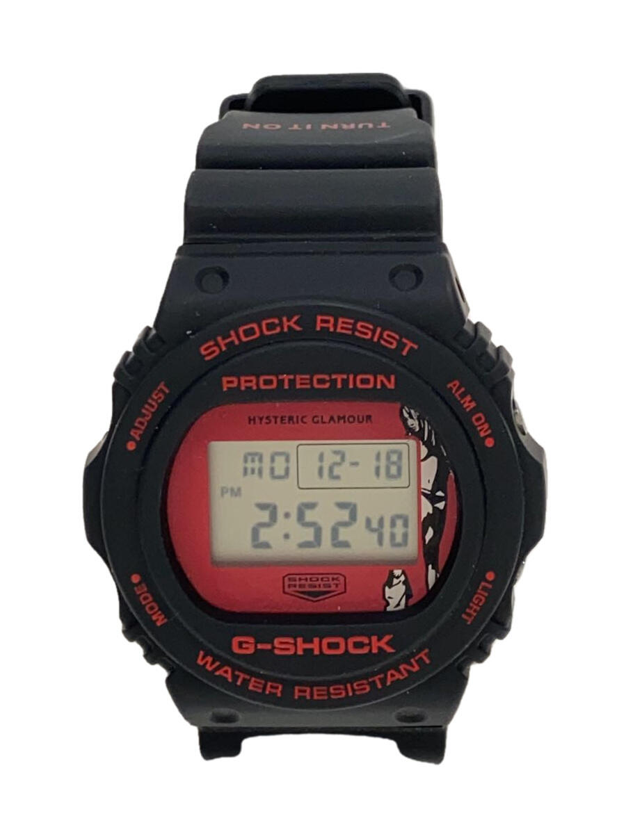 【中古】CASIO◆クォーツ腕時計・G-SHOCK/デジタル/ラバー/BLK/BLK【服飾雑貨他】
