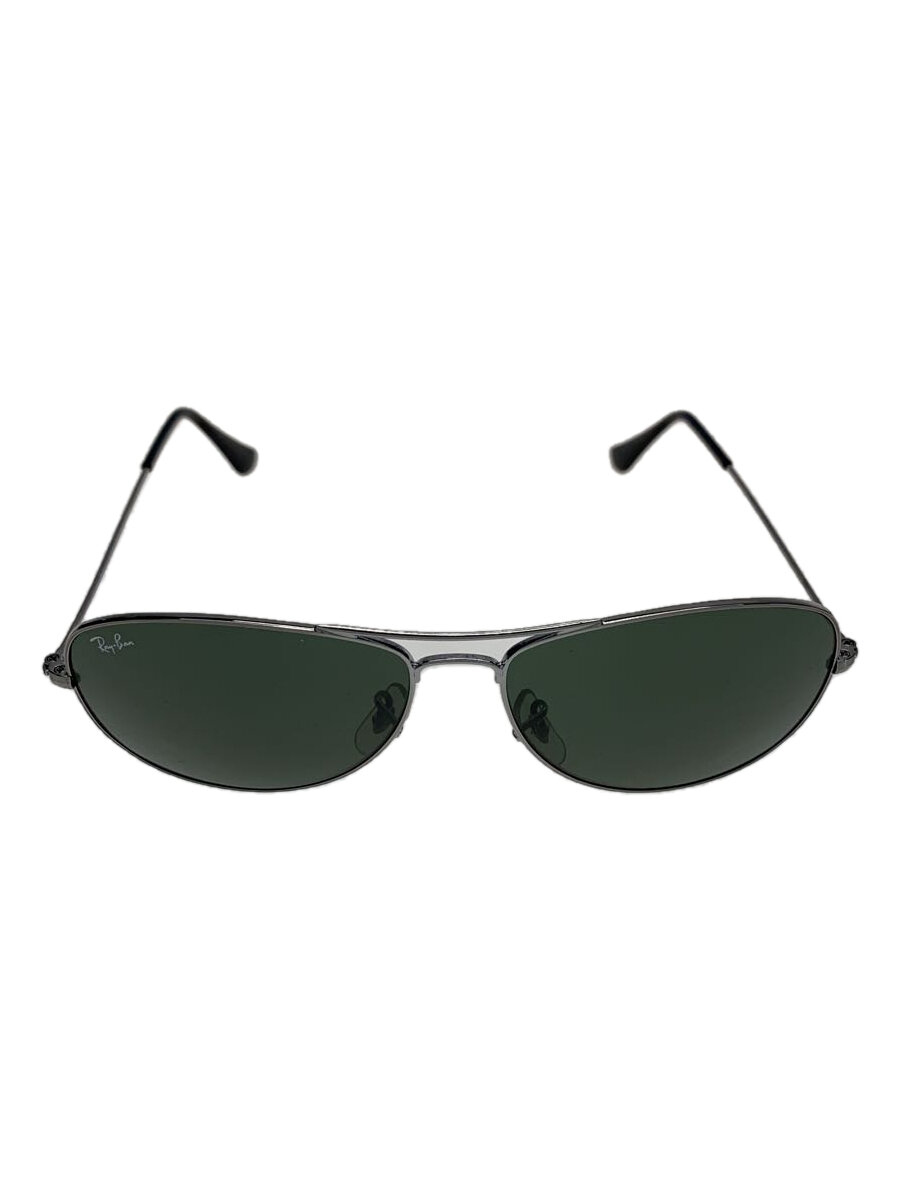 【中古】Ray-Ban◆サングラス/ティアドロップ/SLV/BLK/レディース/RB3362【服飾雑貨他】