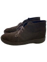 【中古】Clarks◆チャッカブーツ/US8/BRW/スウェード/31692【シューズ】