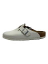 【中古】BIRKENSTOCK◆サンダル/26.5cm/WHT/レザー/Boston【シューズ】