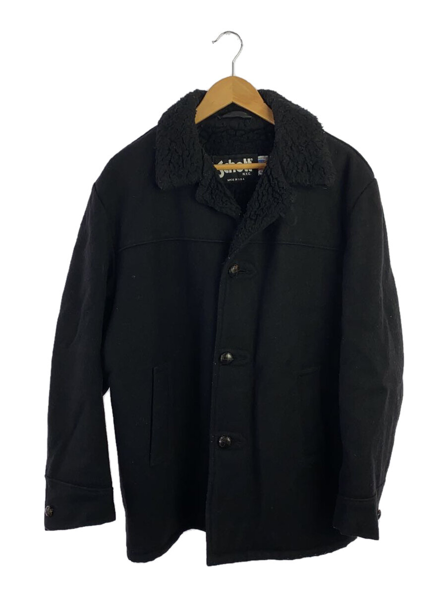 【中古】Schott◆ジャケット/42/ウール/BLK/usa製【メンズウェア】