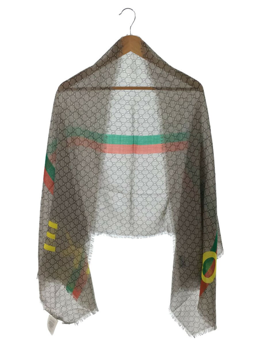 【中古】GUCCI◆スカーフ/ウール/マ