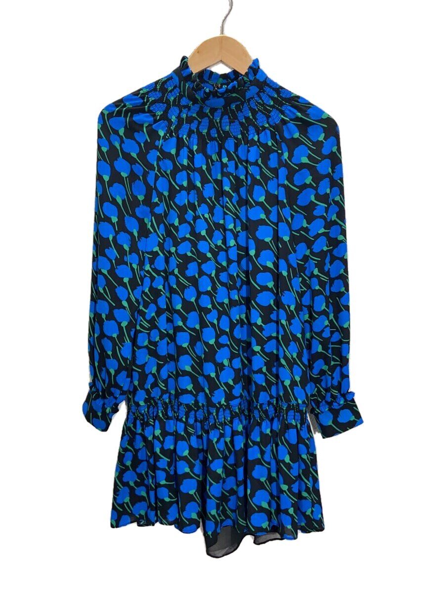 【中古】kate spade new york◆長袖ワンピース/XS/ポリエステル/BLU【レディースウェア】