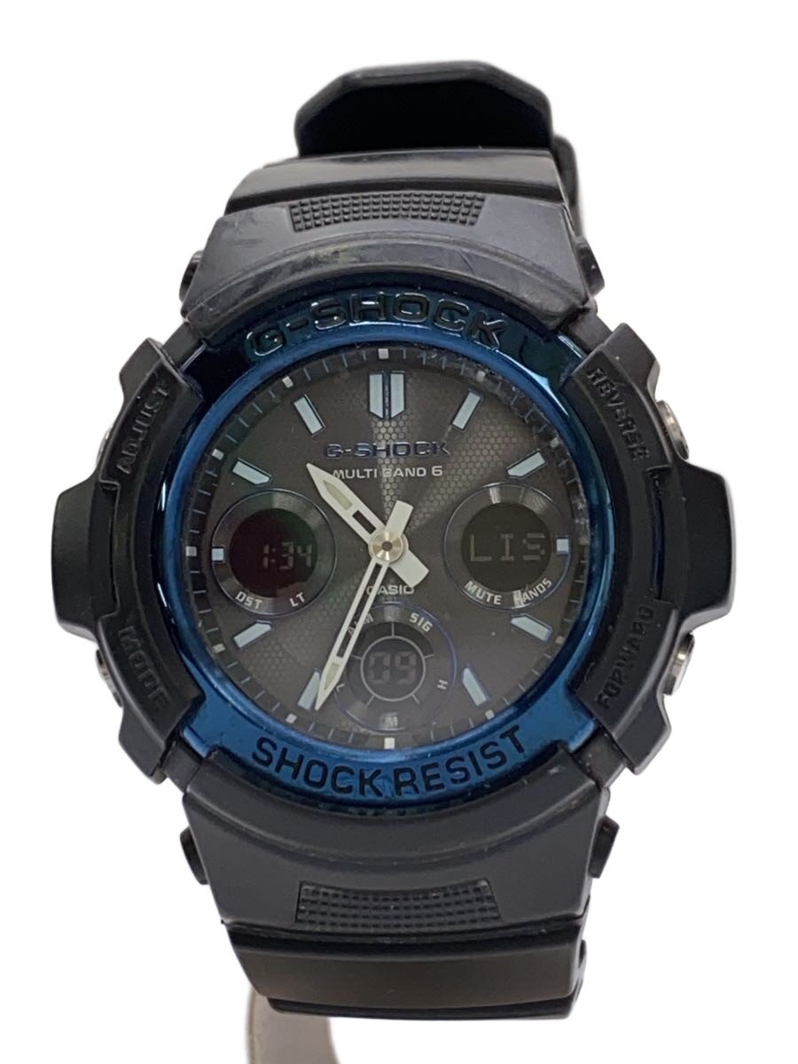 【中古】CASIO◆ソーラー腕時計・G-SHOCK/デジアナ/セラミック/BLK/BLK【服飾雑貨他】