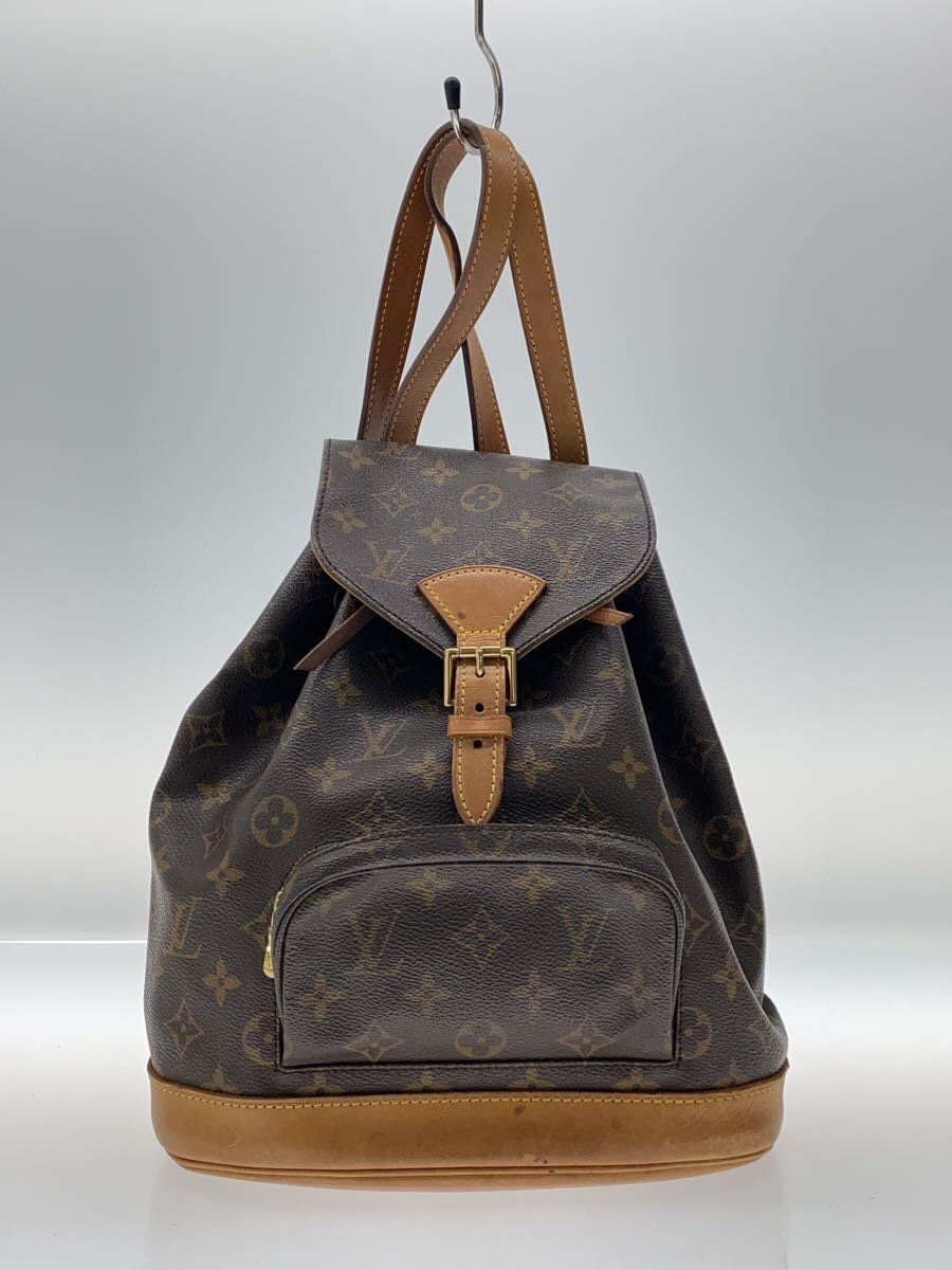 LOUIS VUITTON - 【中古】LOUIS VUITTON◆モンスリMM_モノグラム・キャンバス_BRW/PVC/BRW/モノグラム【バッグ】