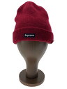 【中古】Supreme◆ニットキャップ/--/ナイロン/RED/メンズ【服飾雑貨他】