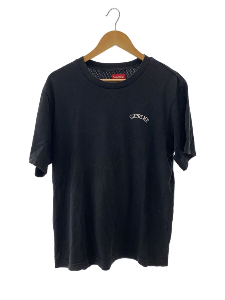 【中古】Supreme◆17AW/ARC LOGO L/S THERMAL/長袖Tシャツ/M/コットン/BLK【メンズウェア】