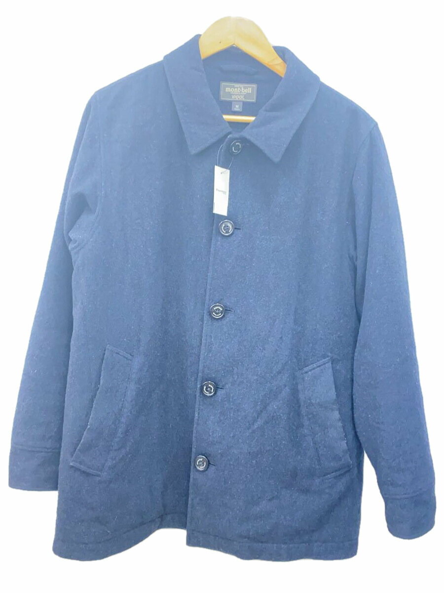 【中古】mont-bell◆コート/M/ウール/NVY/ネイビー/無地/210110【メンズウェア】