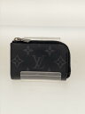 【中古】LOUIS VUITTON◆ポルト・モネ・ジュール_モノグラム・エクリプス_BLK/--/BLK/総柄/メンズ【服飾雑貨他】