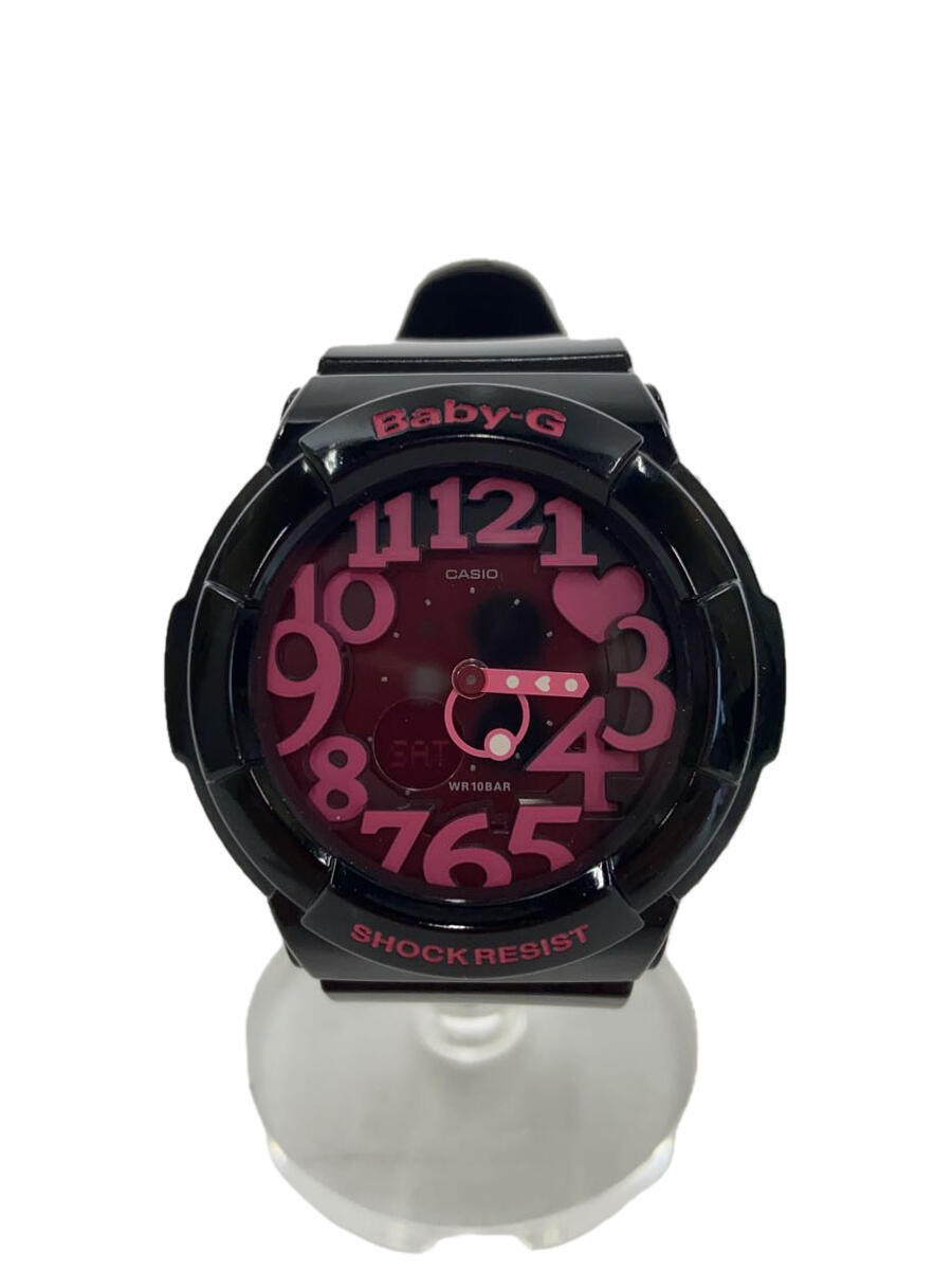 【中古】CASIO◆クォーツ腕時計・Baby-G/デジアナ/BLK【服飾雑貨他】
